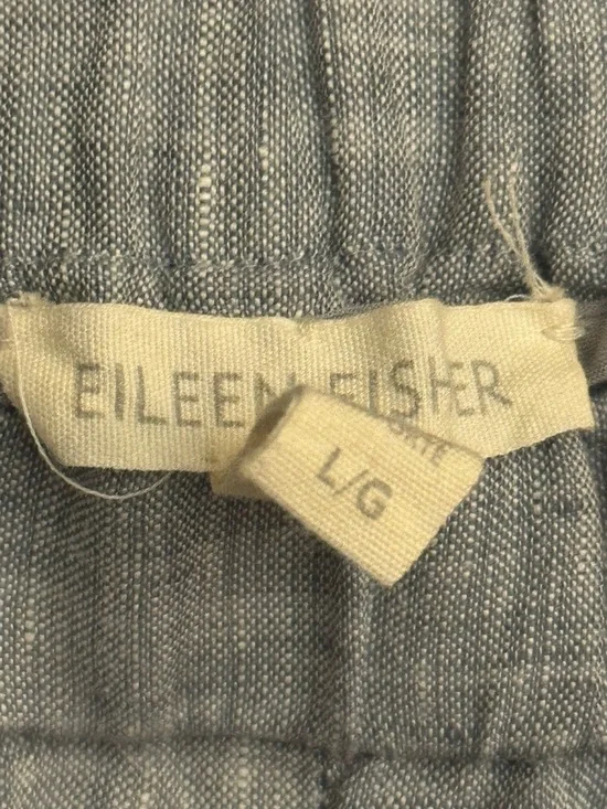 Eileen Fisher Linen Crip Pants Sz L - Picture 3 of 6